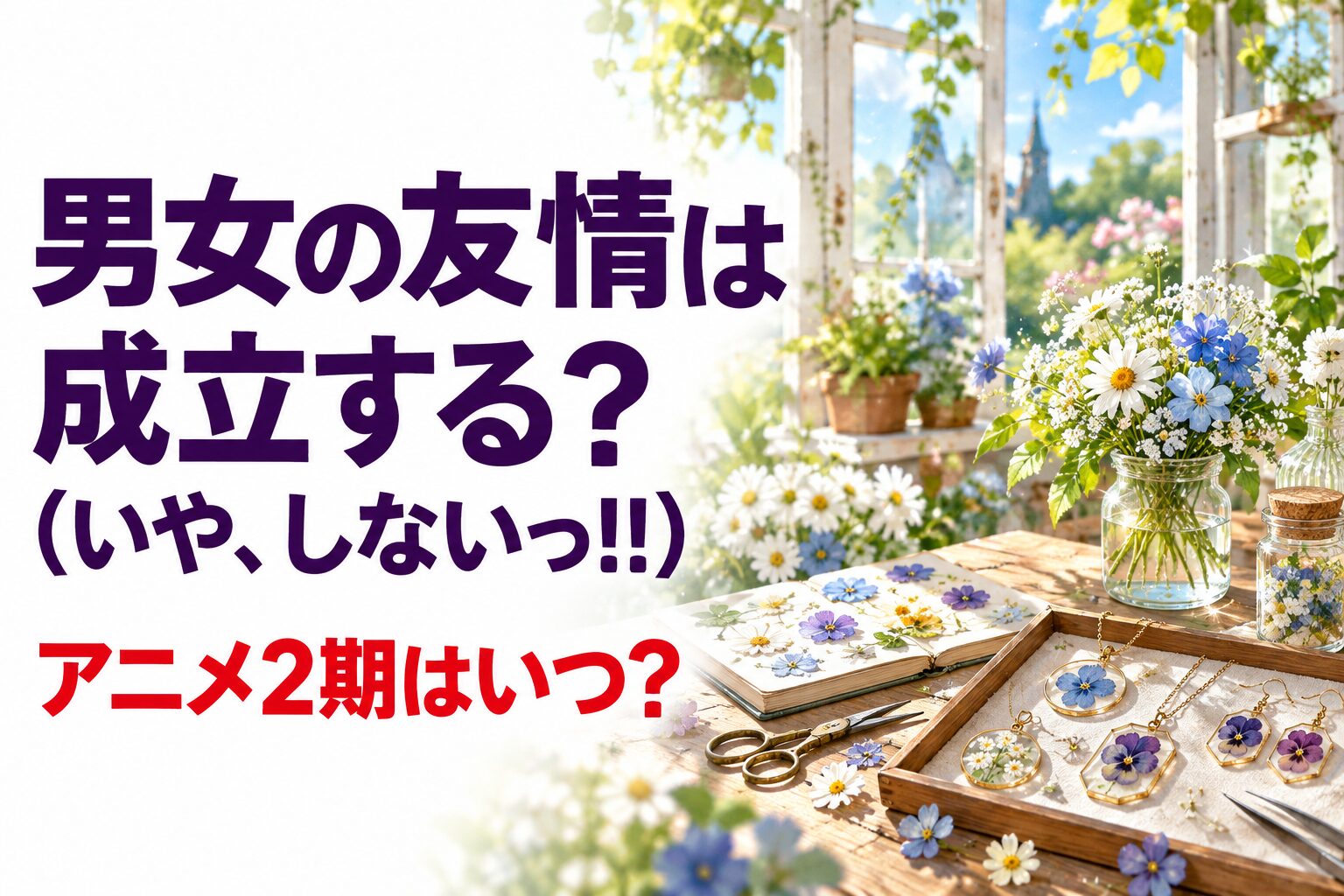男女の友情は成立する？ アニメ2期の情報と原作の読み方