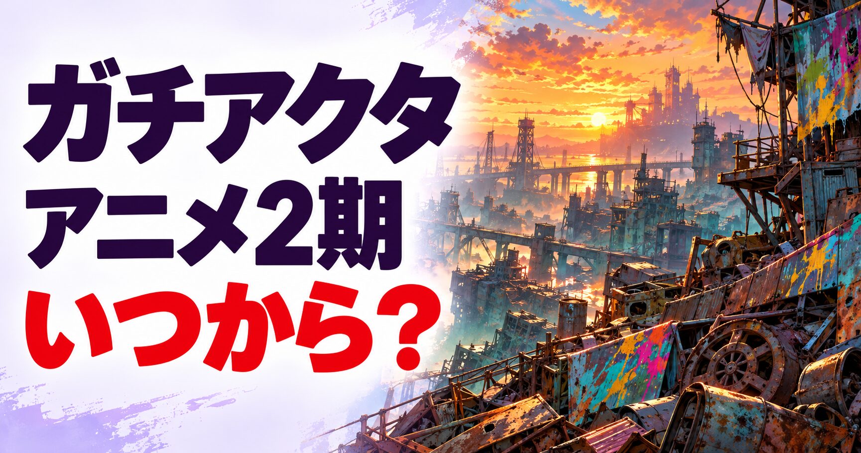 ガチアクタ アニメ2期 いつから?を案内する当サイト制作のイメージ画像